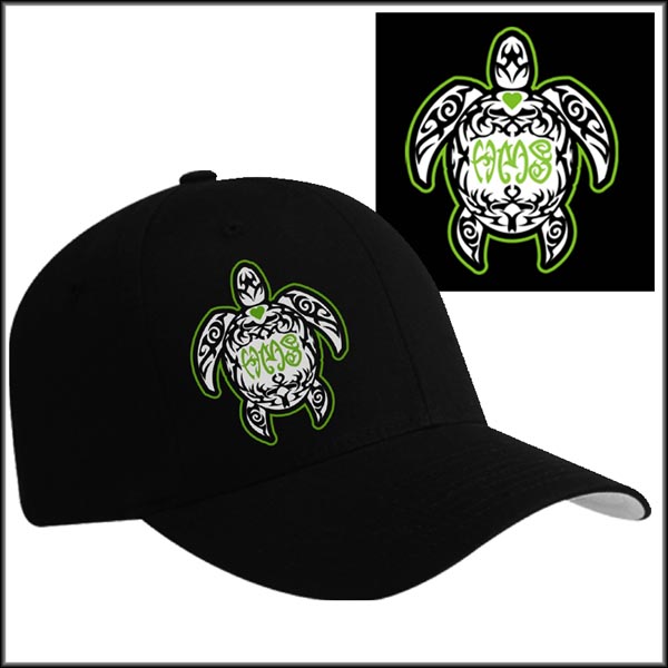 Sea turtle hat embroidery