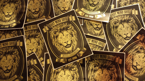 heart mind soul gold foil stickers