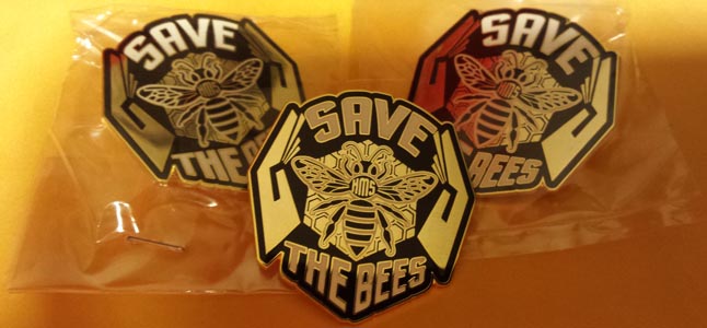 save the bees heart mind soul pin up