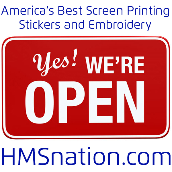 Always Open I Screen Printing I Embroidery I Custom Stickers