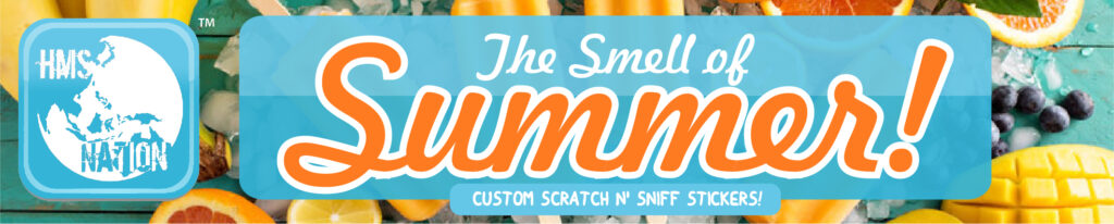Top 10 Smells Of Summer, custom scented labels